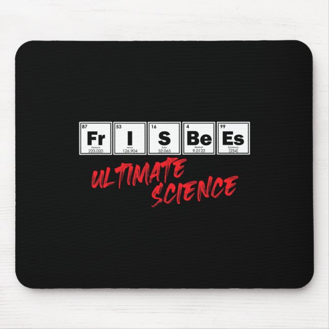 Golf Frisbees Ultimate Science Disc Periodensystem Mousepad (Vorne)