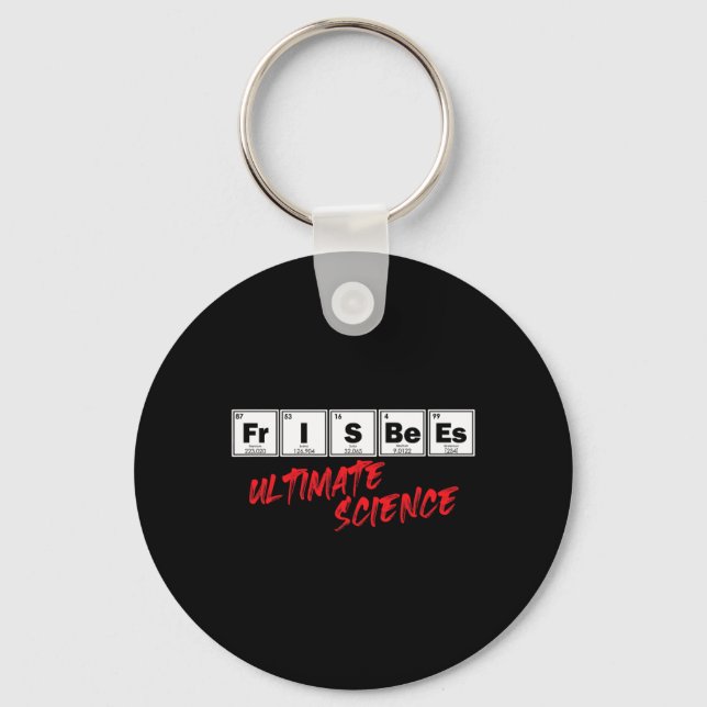 Golf Frisbees Ultimate Science Disc Periodensystem Schlüsselanhänger (Vorderseite)