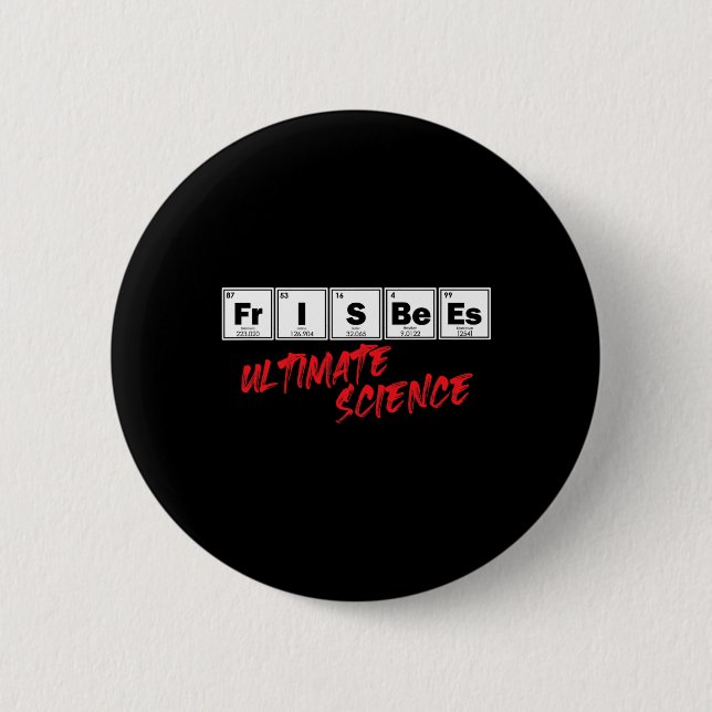 Golf Frisbees Ultimate Science Disc Periodic Table Button (Vorderseite)