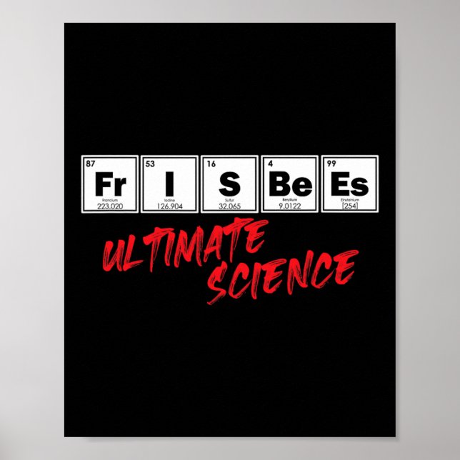Golf Frisbees Ultimate Science Disc Periodic Table Poster (Vorne)