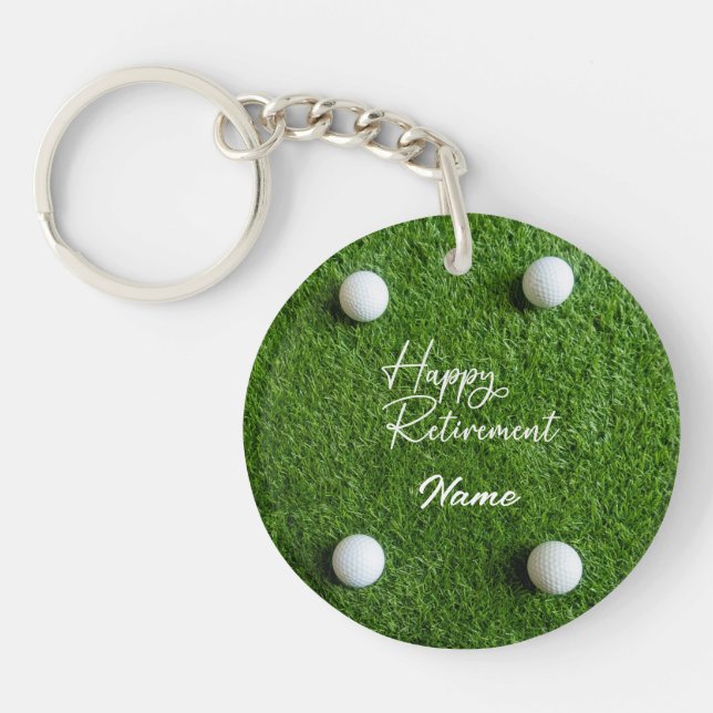 Golf Frohe Rente  Schlüsselanhänger (Vorderseite)