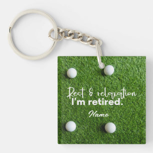 Golf Frohe Rente Schlüsselanhänger