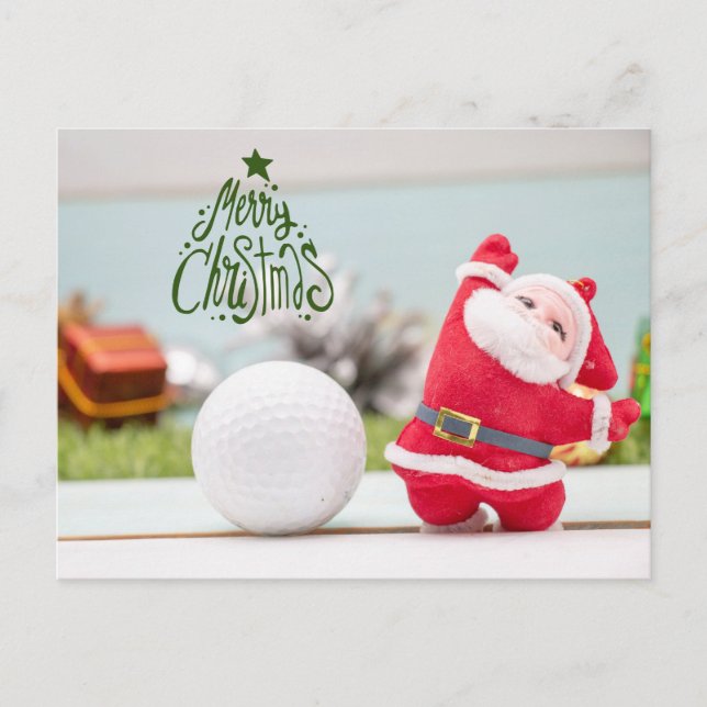 Golf Frohe Weihnachten mit dem Weihnachtsmann (Vorderseite)