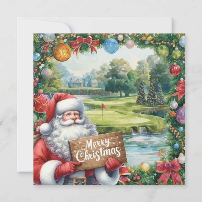 Golf Frohe Weihnachten mit dem Weihnachtsmann (Vorderseite)