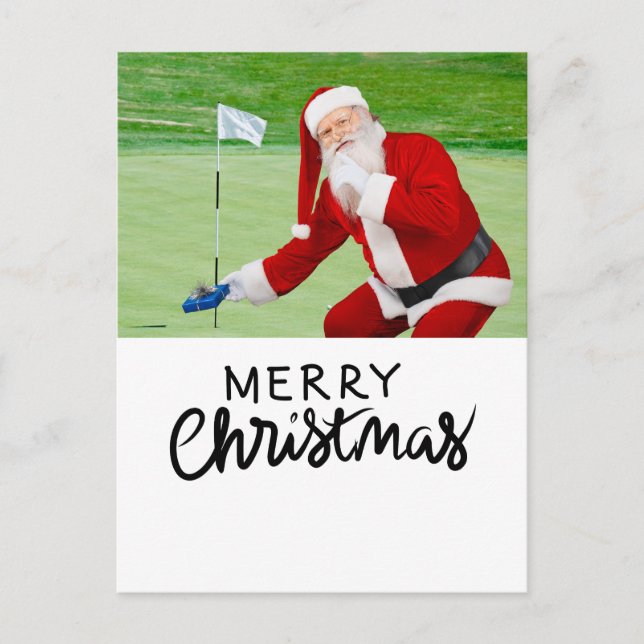 Golf Frohe Weihnachten mit dem Weihnachtsmann auf  (Vorderseite)