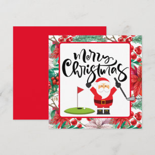 Golf Frohe Weihnachten mit dem Weihnachtsmann beim