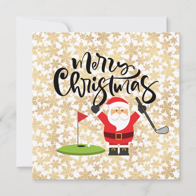 Golf Frohe Weihnachten mit dem Weihnachtsmann beim (Vorderseite)