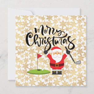 Golf Frohe Weihnachten mit dem Weihnachtsmann beim
