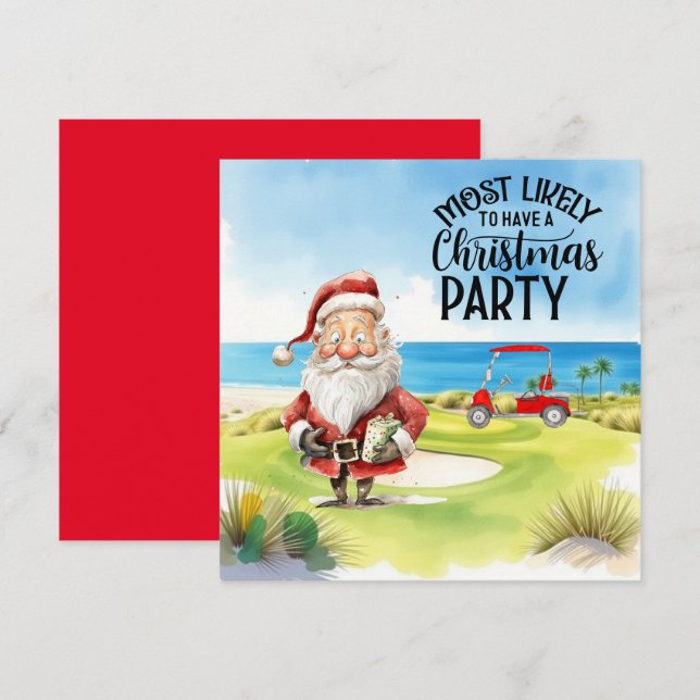 Golf Frohe Weihnachten mit dem Weihnachtsmann beim (Vorne/Hinten)