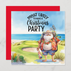 Golf Frohe Weihnachten mit dem Weihnachtsmann beim