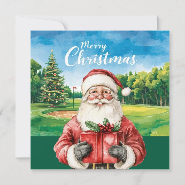 Golf Frohe Weihnachten mit dem Weihnachtsmann für  (Vorderseite)