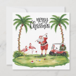 Golf Frohe Weihnachten mit dem Weihnachtsmann und 