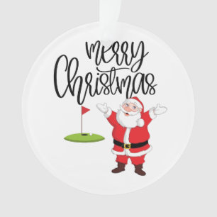 Golf Frohe Weihnachten mit dem Weihnachtsmann unte Ornament