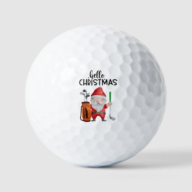 Golf Frohe Weihnachten mit Golf spielen Golfball (Vorderseite)