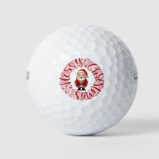 Golf Frohe Weihnachtsgeschenk für Golfer Golfball (Vorderseite)