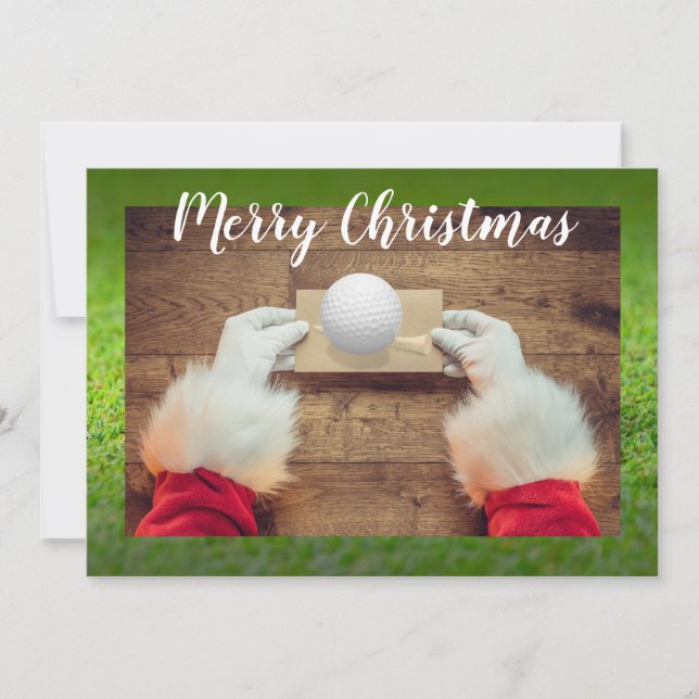 Golf Frohe Weihnachtskarte an Golfer Weihnachten C (Vorderseite)