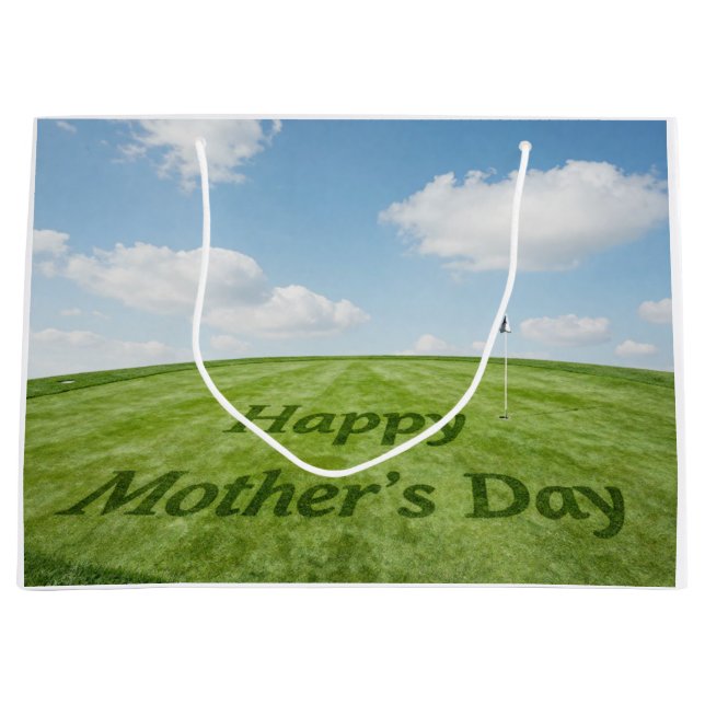 Golf Frohen Muttertag auf dem Golfplatz Große Geschenktüte (Vorderseite)