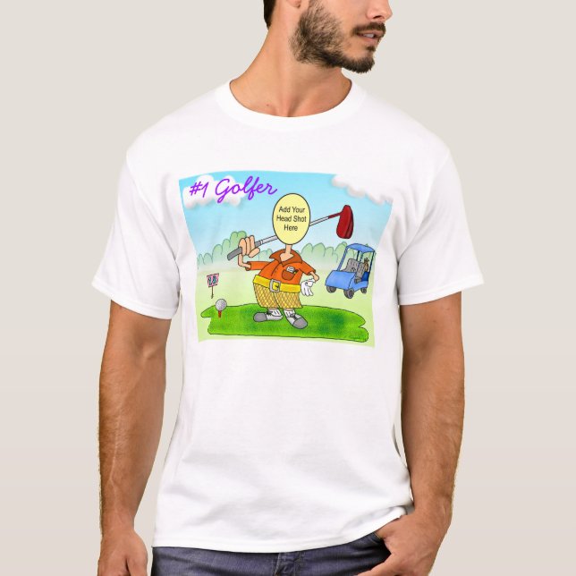 Golf Funny Cartoon T-Shirt (Vorderseite)