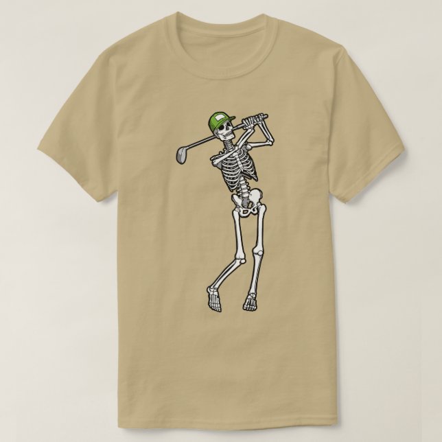 Golf Funny Golfing Skeleton Golfer Halloween  T-Shirt (Design vorne)