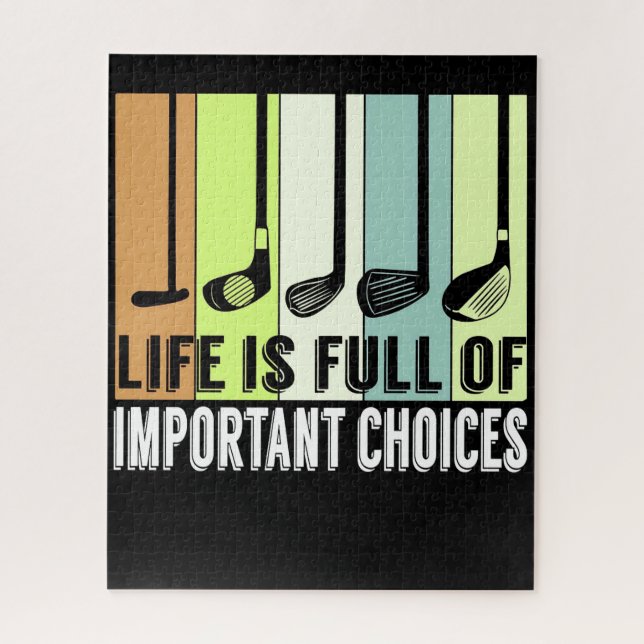 Golf Funny Life Choice Clubs Puzzle (Vertikal)