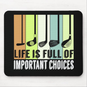 Golf Funny Life Chores Clubs Mousepad