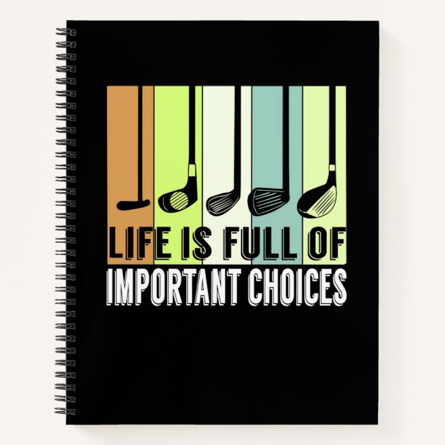 Golf Funny Life Chores Clubs Notizbuch (Vorderseite)