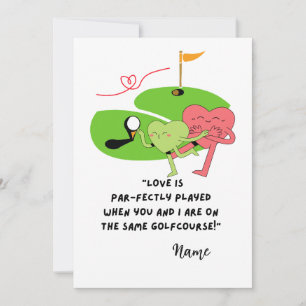 Golf Funny Quotes für Golfer Valentinstag Feiertagskarte