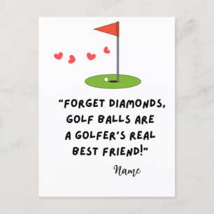 Golf Funny Quotes für Golfer Valentinstag Feiertagspostkarte
