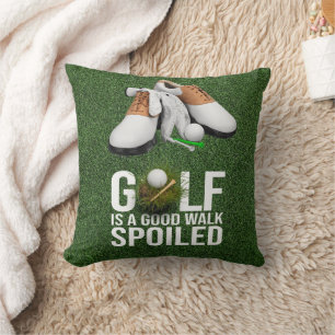 Golf Funny Sprichwort eat Schlaf Golf wiederholen Kissen