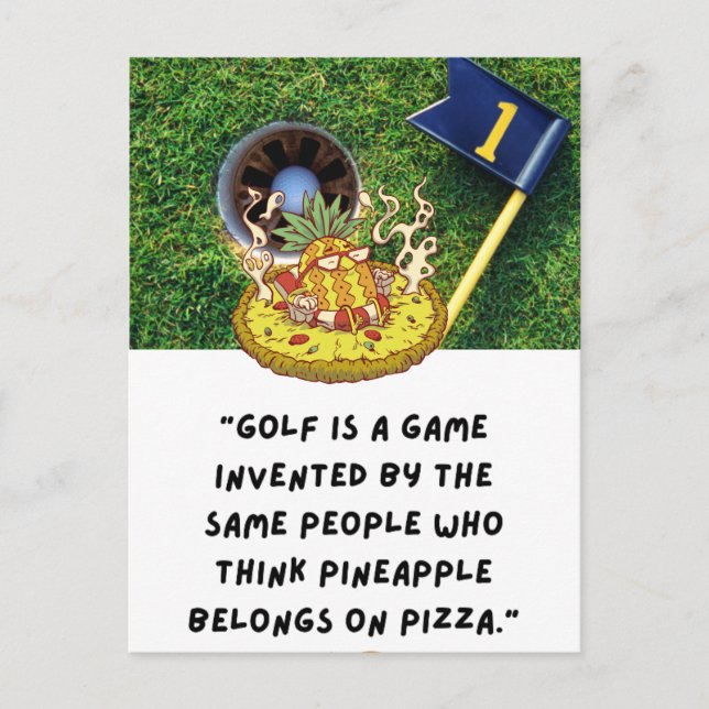 Golf Funny Sprichwort Zitate Gruß Golfer Postkarte (Vorderseite)