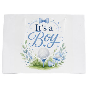 Golf für Baby-Jungen-Golfer auf grünem Rasen Große Geschenktüte