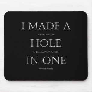 Golf für Golfer Lustiges Golfen Mousepad