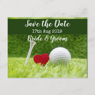Golf für Hochzeitseinladung Postkarte