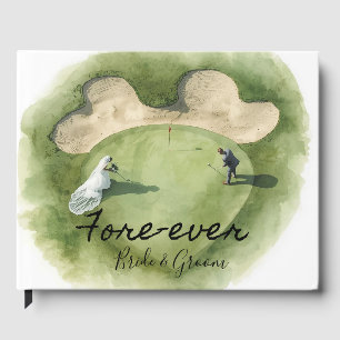 Golf für immer mit Braut und Bräutigam Hochzeit Gästebuch