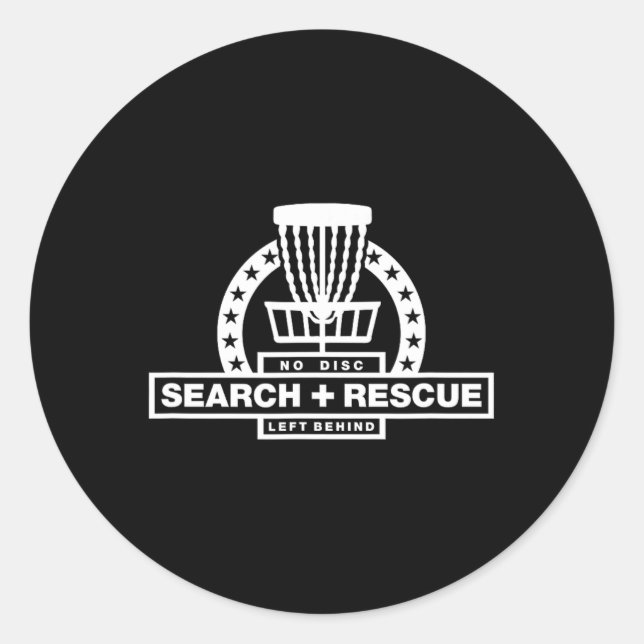 Golf für Such- und Rettungsschirme Runder Aufkleber (Vorderseite)