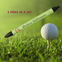 Golf Gal Cart Clubs Flag Personalisierter Name Pen