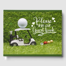 Golf Gästebuch mit Golfball für Golfer Party