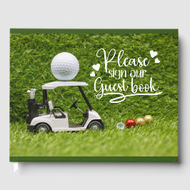 Golf Gästebuch mit Golfball für Golfer Party