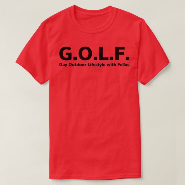 GOLF Gay Outdoor Lifestyle mit Fellas T-Shirt (Design vorne)