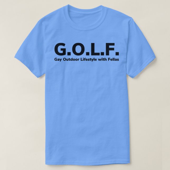 GOLF Gay Outdoor Lifestyle mit Fellas T-Shirt (Design vorne)