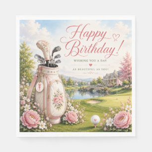 Golf-Geburtstag für Golferin Serviette