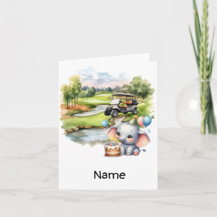 Golf Geburtstag mit Golfwagen für Golfer Karte