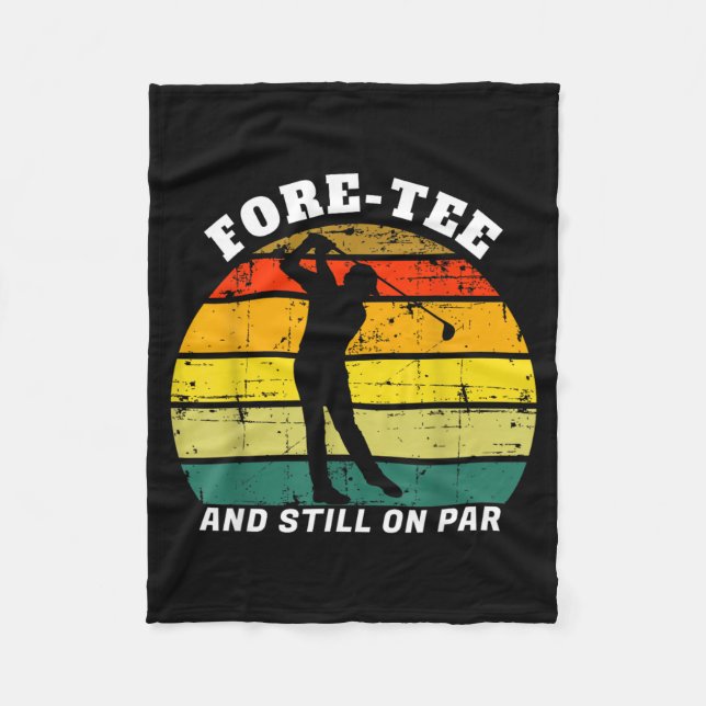 Golf-Geburtstag Vor Und Auf Par Fleecedecke (Vorderseite)