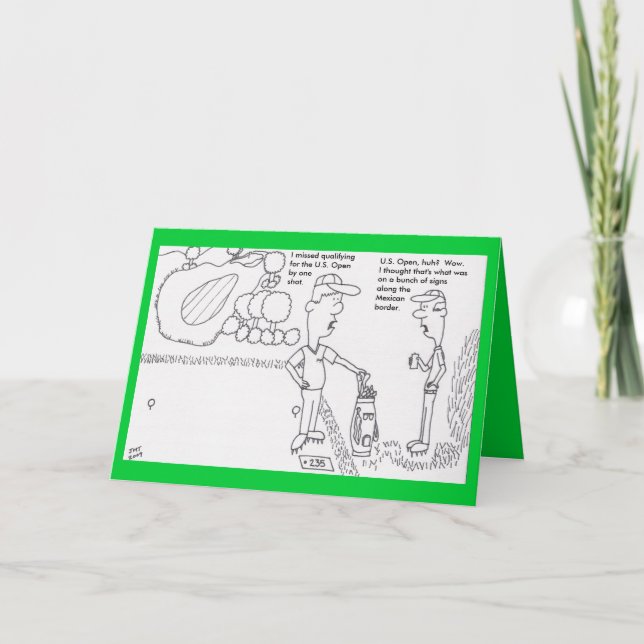 Golf-Geburtstags-Karte Karte (Vorderseite)