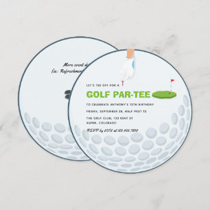 Golf Geburtstagsfeier Einladung