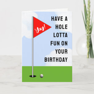 Golf Geburtstagskarte Karte