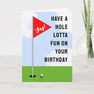Golf Geburtstagskarte Karte