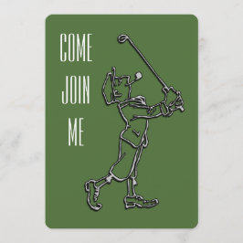 Golf Geburtstagsparty Einladung