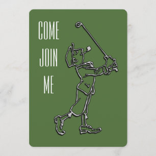 Golf Geburtstagsparty Einladung
