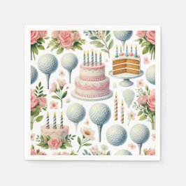 Golf Geburtstagsparty Pink Thema für Mädchen Serviette